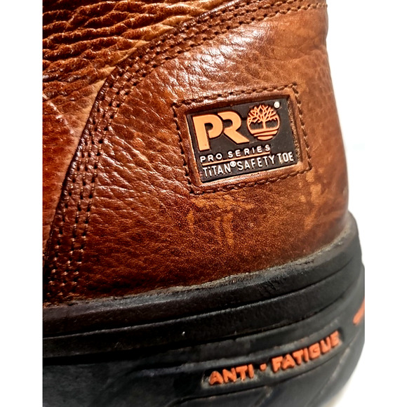 Timberland PRO Series TITAN Size 12M Men Boot Steel Toes Anti Fatigue Brown - Picture 7 of 8